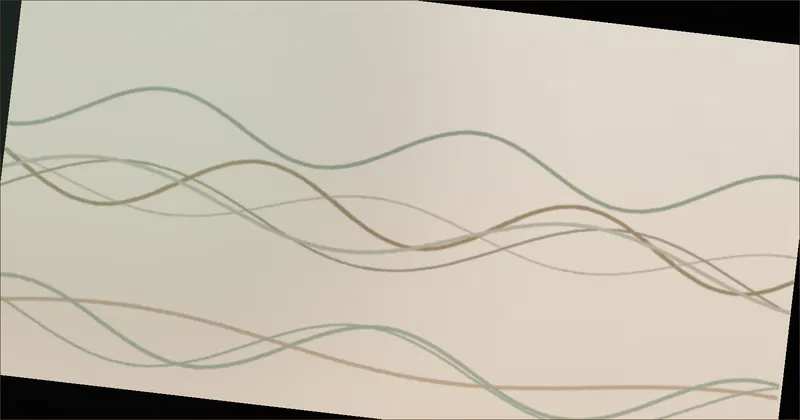 A sheet of paper lifted from a tray of carrageenan size showing a combed blue and ochre marbled pattern