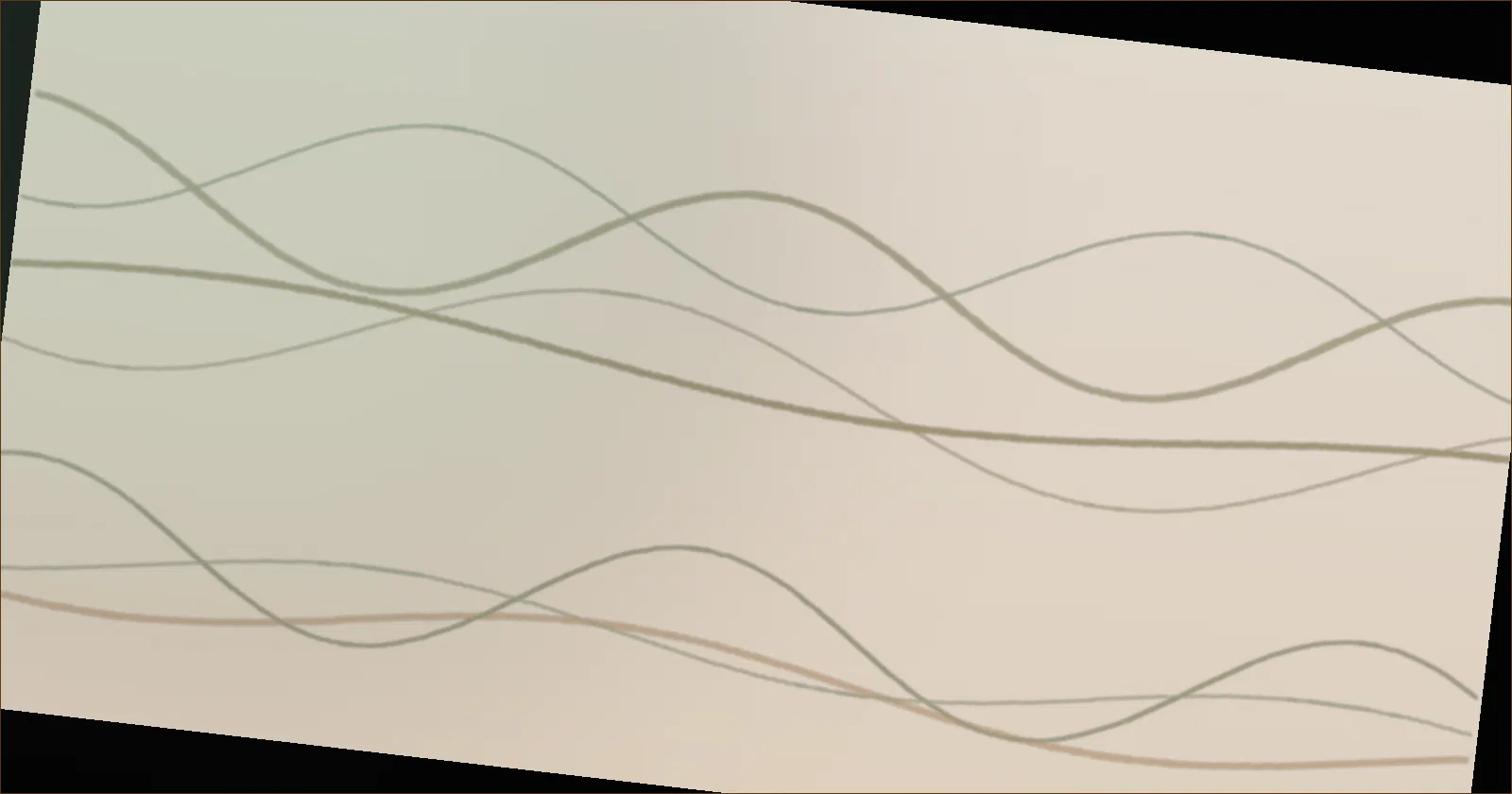 Deep green wave pattern suggesting sorted strips of fabric