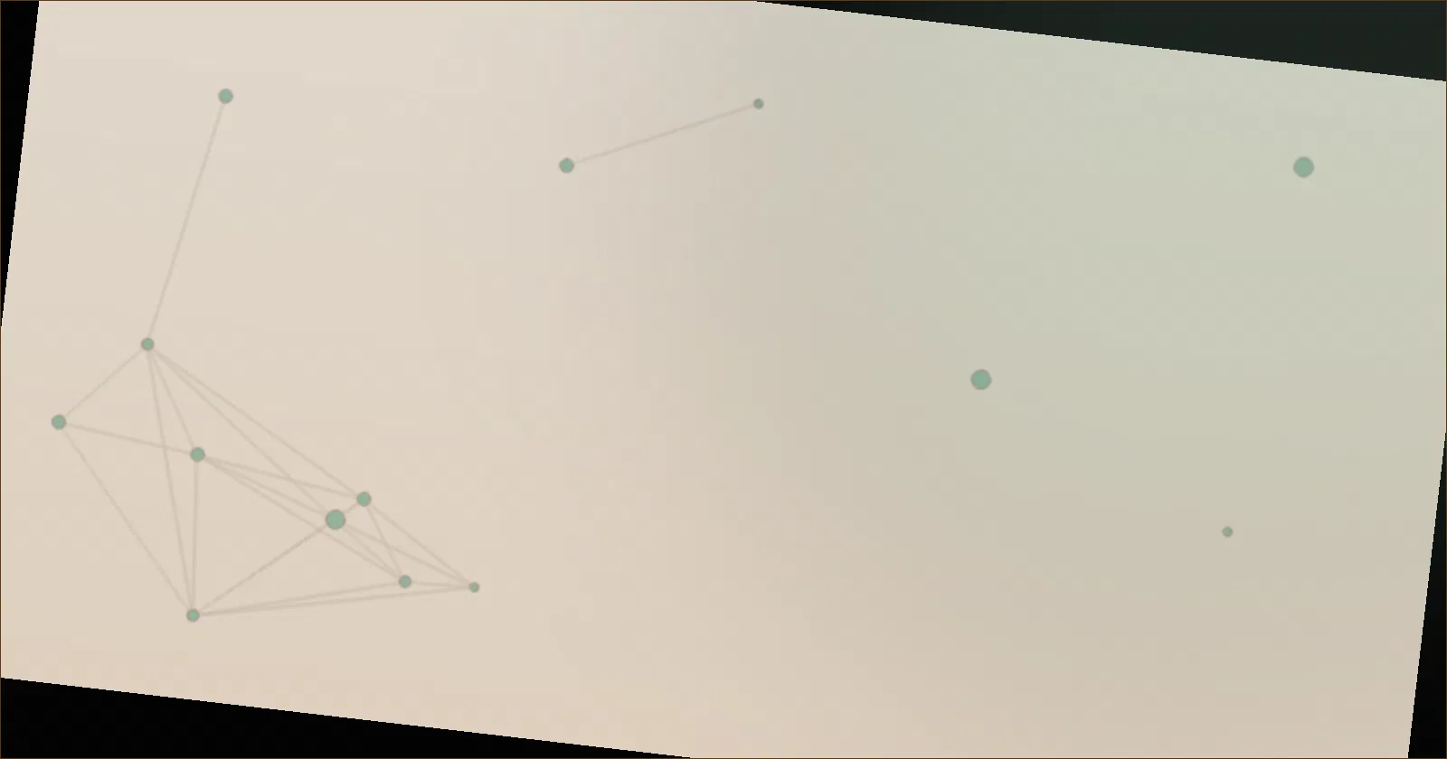 Warm brown constellation pattern suggesting generations of use on one tool
