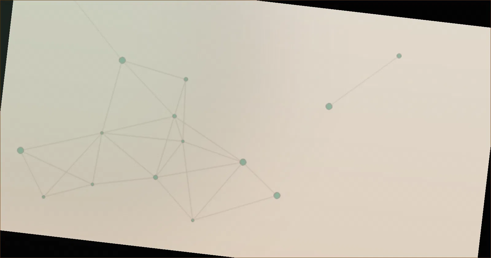 Deep green constellation pattern suggesting fine detail built up in layers